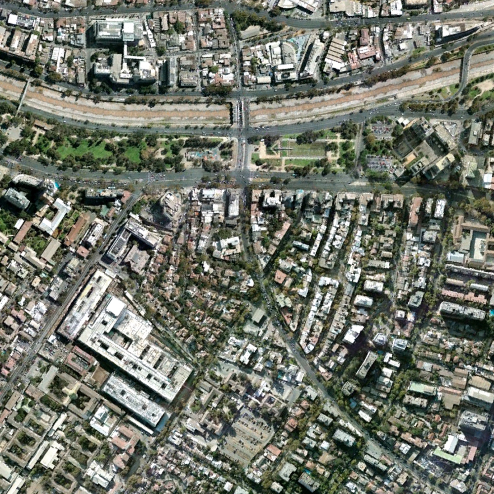 Foto aérea satelital del sector en 2023